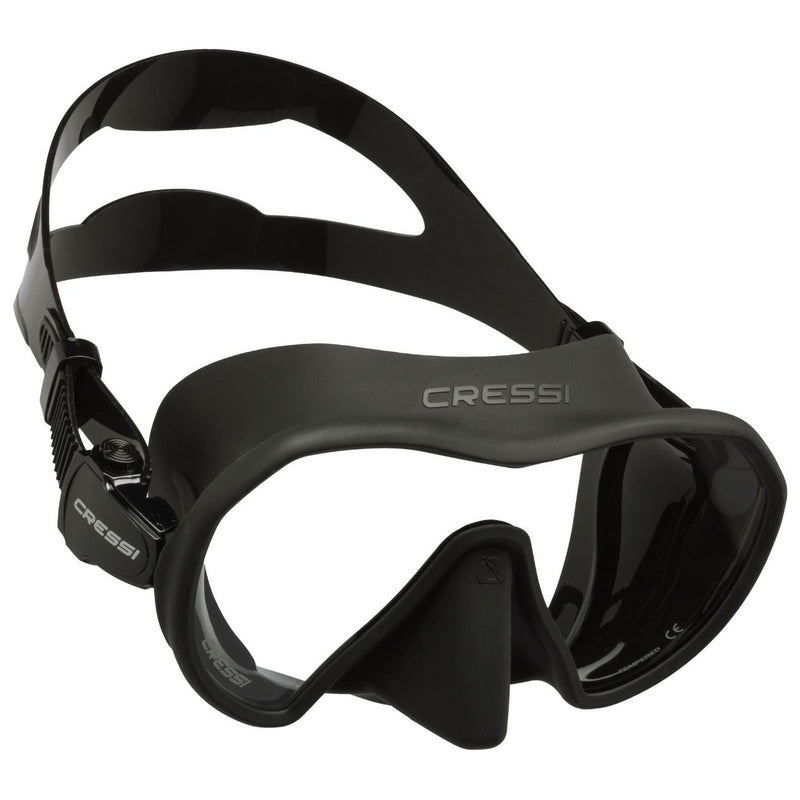 Open Box Cressi ZS1 Scuba Dive Mask - Black/Black - DIPNDIVE