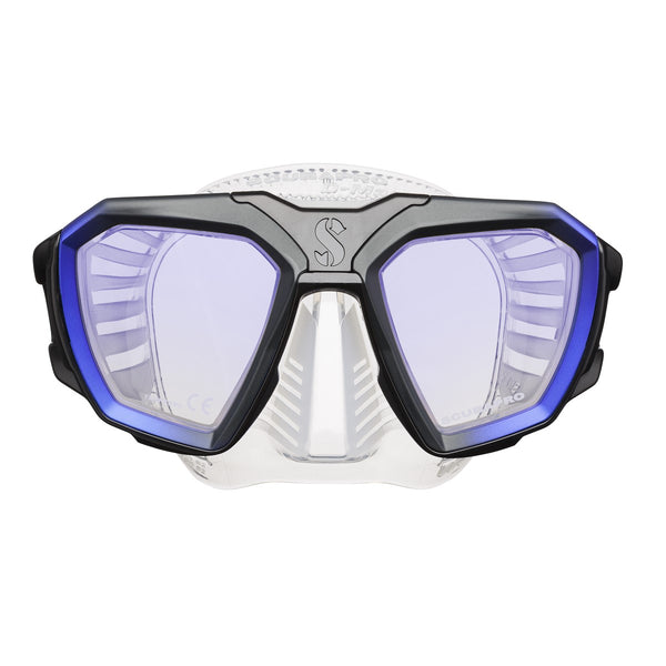 Open Box ScubaPro D-Mask Diving Mask - Clear/Blue, Size: Small - DIPNDIVE