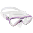 Used Cressi Junior Rocks Dry Mask Fin Snorkel Set-Lilac / White-Small / Medium - DIPNDIVE