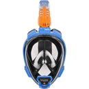 Used Ocean Reef ARIA QR+ Full Face Snorkeling Mask, Blue, Size: Large/X-Large - DIPNDIVE