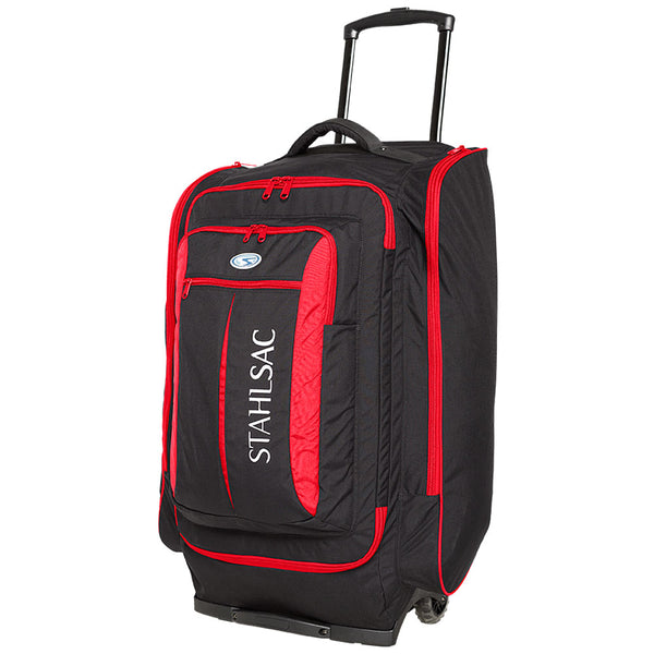 Open Box Stahlsac by Bare Caicos Cargo Pack Roller Duffel (Black/Red) - DIPNDIVE