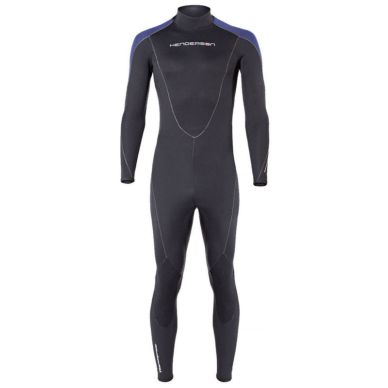 Open Box Henderson Man Thermoprene Jumpsuit (Back Zip) 5mm Scuba Wetsuit - Black / Blue - Large - DIPNDIVE