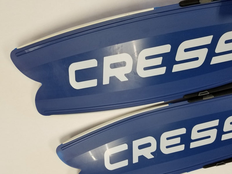 Used Cressi Gara Modular Impulse Fins for Freediving - Blue Metal, Size: 40/41 - DIPNDIVE