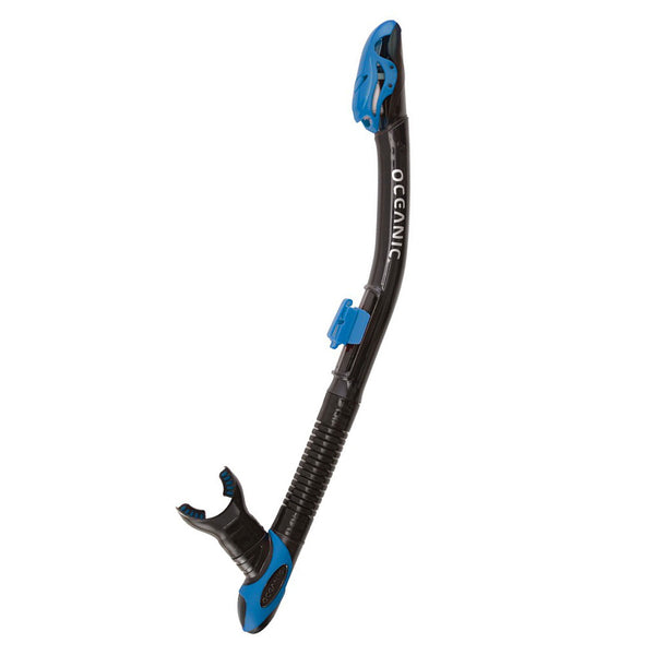 Used Oceanic Ultra Dry Scuba Diving Snorkel Black/Blue - DIPNDIVE