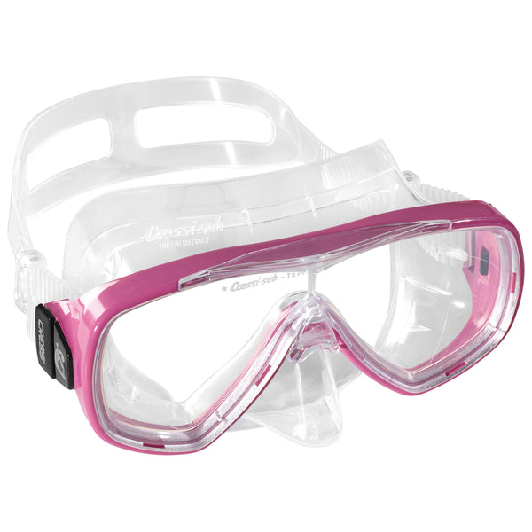 Used Cressi Onda Adult Size Snorkeling Mask - Pink / Clear - DIPNDIVE