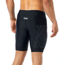 Open Box TYR Men's 7"" Competitor Tri Short-Black / Black-Medium - DIPNDIVE