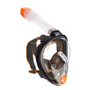 Open Box Ocean Reef Full Face Snorkel Mask - Black/Clear,Small/Medium - DIPNDIVE