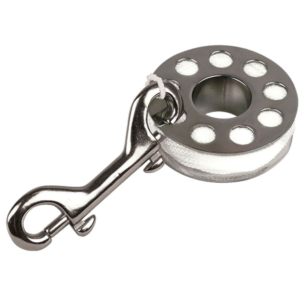 ScubaMax 75 ft Line Nylon dive reel with brass clip - DIPNDIVE