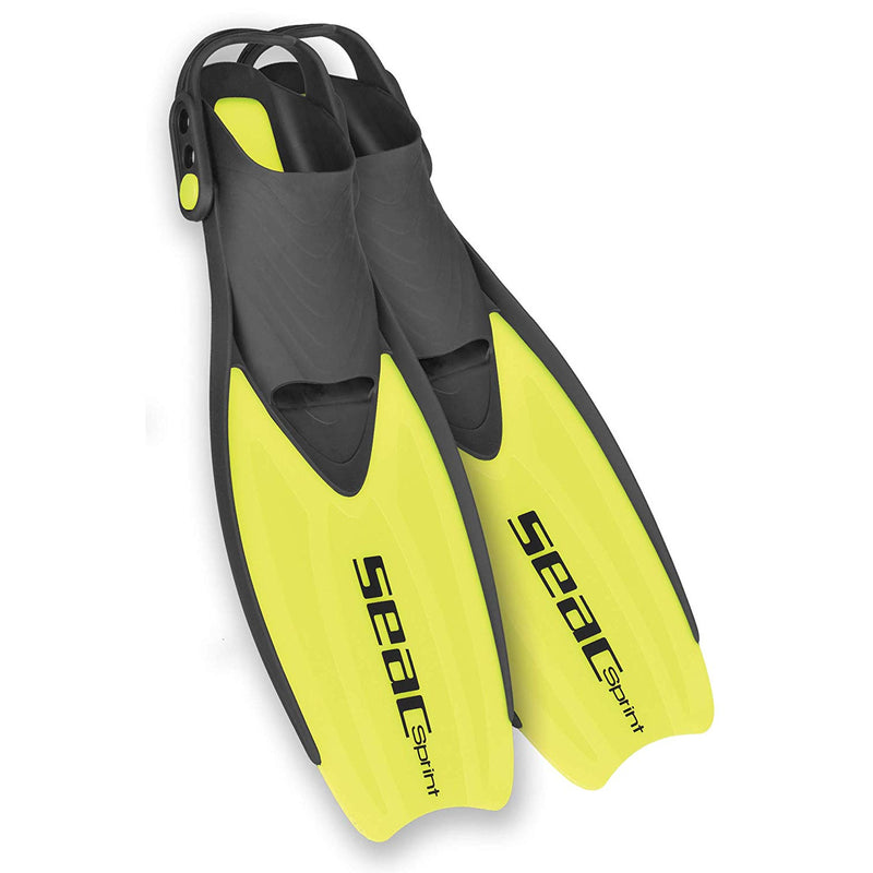 Open Box Seac Sprint Diving Fins - Yellow, Size: Medium/Large (42-43) - DIPNDIVE