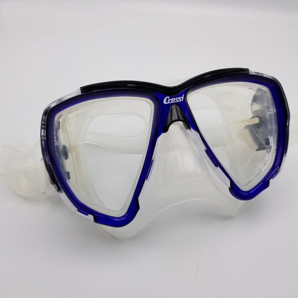 Used Cressi Big Eyes Adult Size Scuba Mask - Blue / Clear - DIPNDIVE