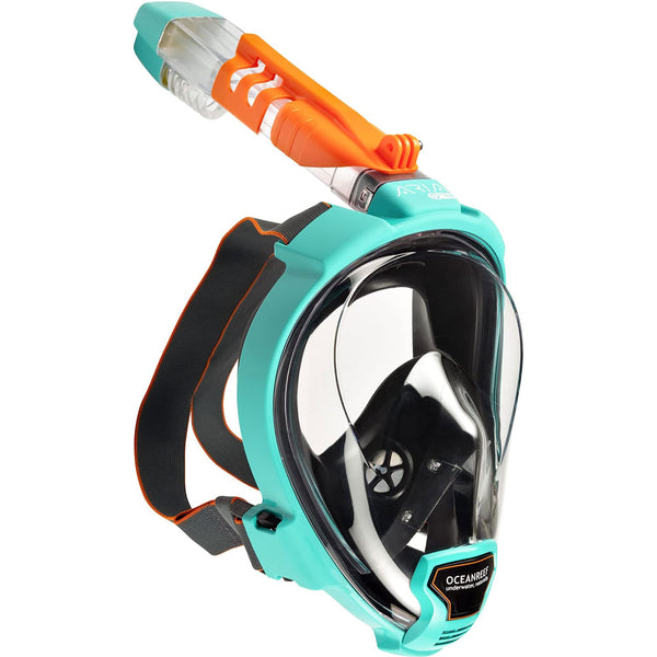 Open Box Ocean Reef ARIA QR+ Full Face Snorkeling Mask - Teal - Small/Medium - DIPNDIVE