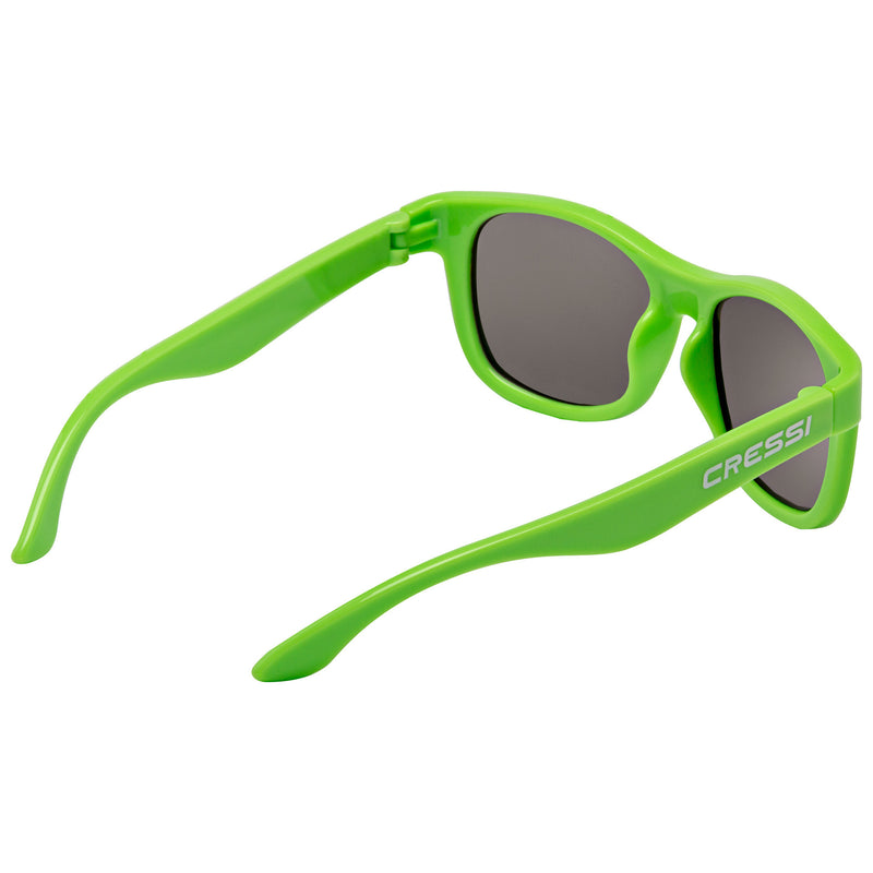 Open Box Cressi Teddy Sunglasses For Children - Green/Mirrored Lens - DIPNDIVE
