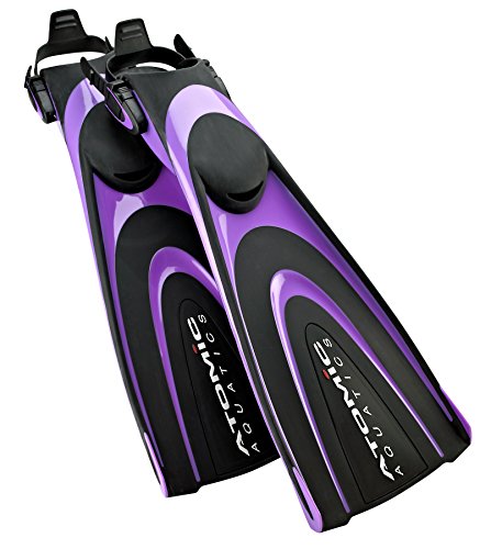 Used Atomic Aquatics Blade Fin for Scuba Diving and Snorkeling Fin, Small, Purple - M:4.5-5.5 / W:5.5-7 - DIPNDIVE