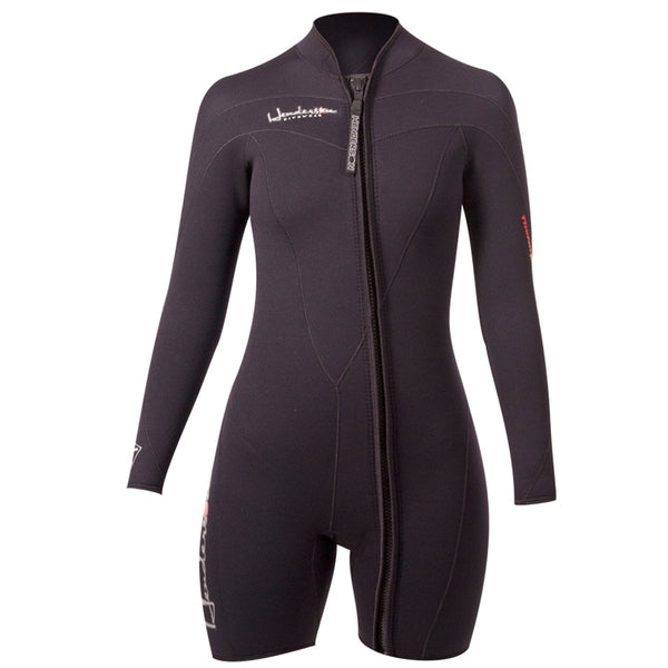 Open Box Henderson Woman Long Sleeve Shorty/Jacket (Front Zip) 3mm Scuba Wetsuit, Size: 8 - DIPNDIVE