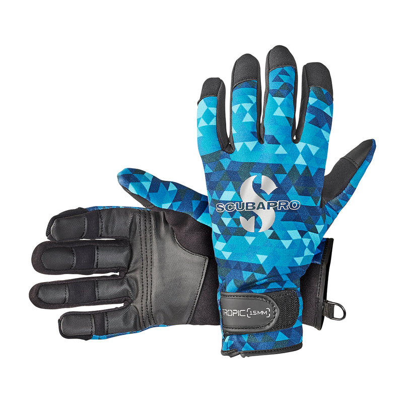 Open Box ScubaPro 1.5 mm Tropic Dive Gloves, Aegean, Size MD - DIPNDIVE