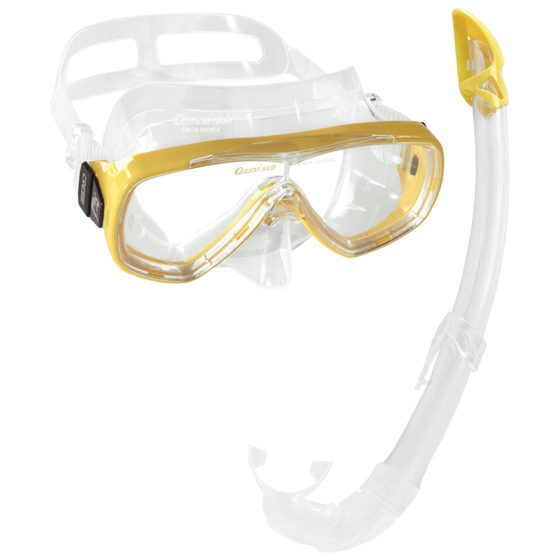 Cressi Adult Onda and Mexico Wide View Comfortable Snorkel Combo - DIPNDIVE