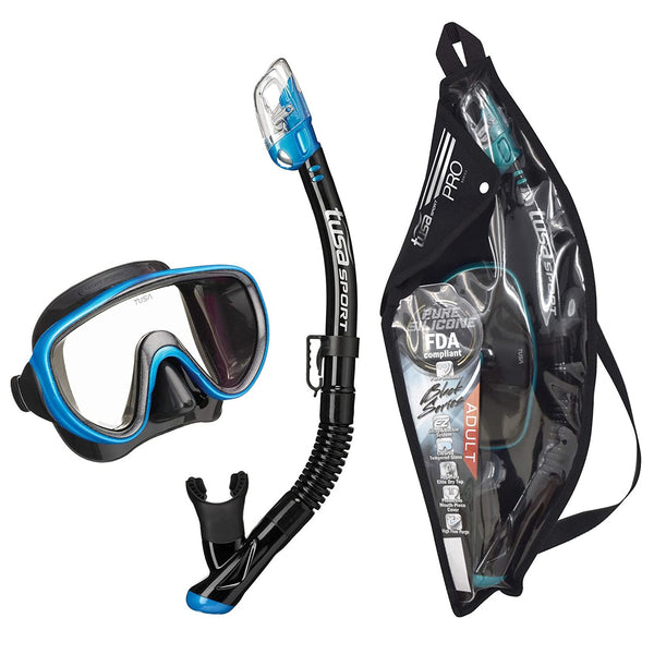 Open Box Tusa Serene Adult Combo - Fish Tail Blue/Black - DIPNDIVE