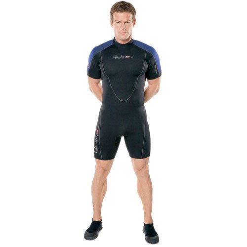 Open Box Henderson Thermoprene 3mm Men's Shorty - Black/Blue - Large - DIPNDIVE