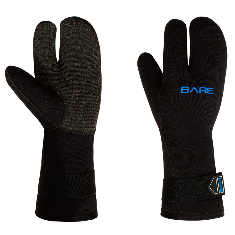 Open Box Bare 7mm Unisex K-Palm Three-Finger Scuba Dive Mitt, Size: Large - DIPNDIVE