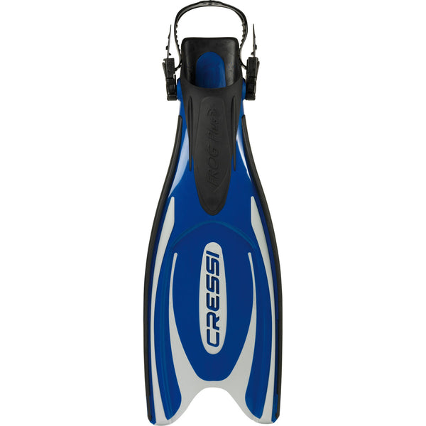 Used Cressi Frog Plus Open Heel Fins - Blue-XSmall / Small | US Man 3/6 | US Lady 4/7 | EU 35/38 - DIPNDIVE