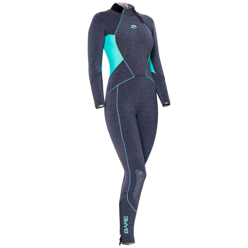 Open Box Bare 5 mm Women's Evoke Full Wetsuit, Aqua, Size: 8 - DIPNDIVE