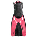 Used Cressi Tonga Short Open Heel Fins - Black/Pink - Small/Medium - DIPNDIVE
