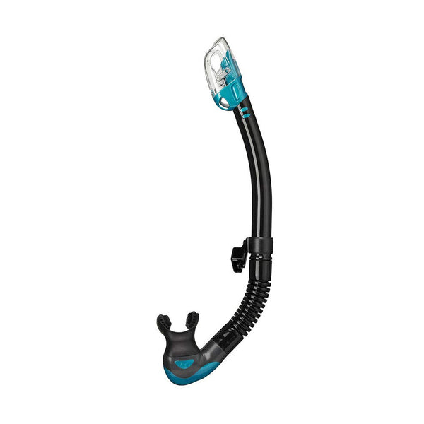 Used Tusa Hyperdry Elite II Dry Snorkel - Black / Ocean Green - DIPNDIVE