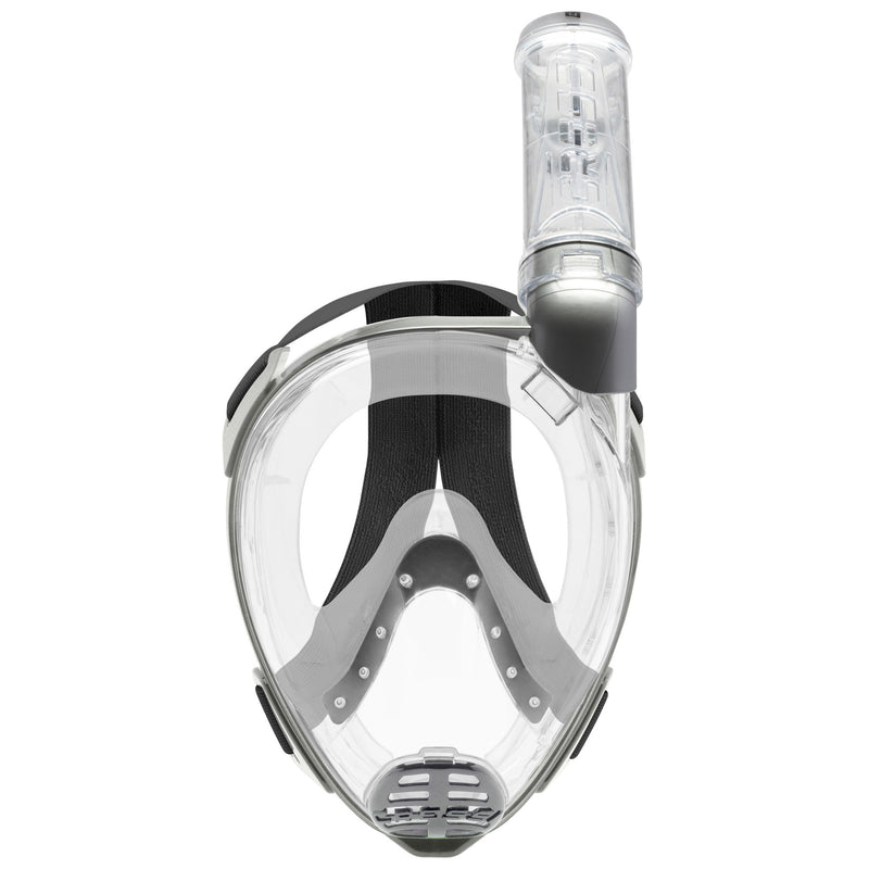 Open Box Cressi Baron Adult Snorkeling Full Face Mask - Clear/Clear, Medium/Large - DIPNDIVE