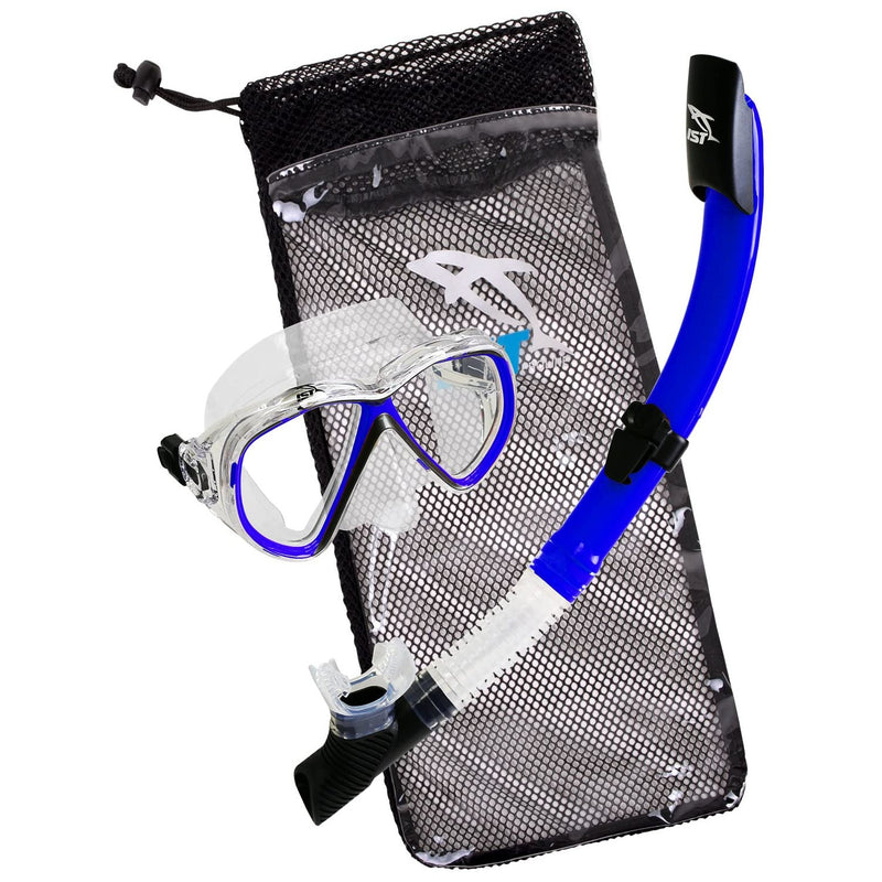 Used IST Snorkeling Combo Set for Adults - Clear / Blue - DIPNDIVE
