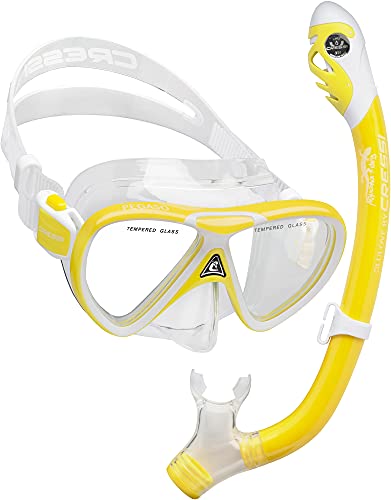 Used Cressi Pegaso & Iguana Dry, Yellow/White, One Size - DIPNDIVE