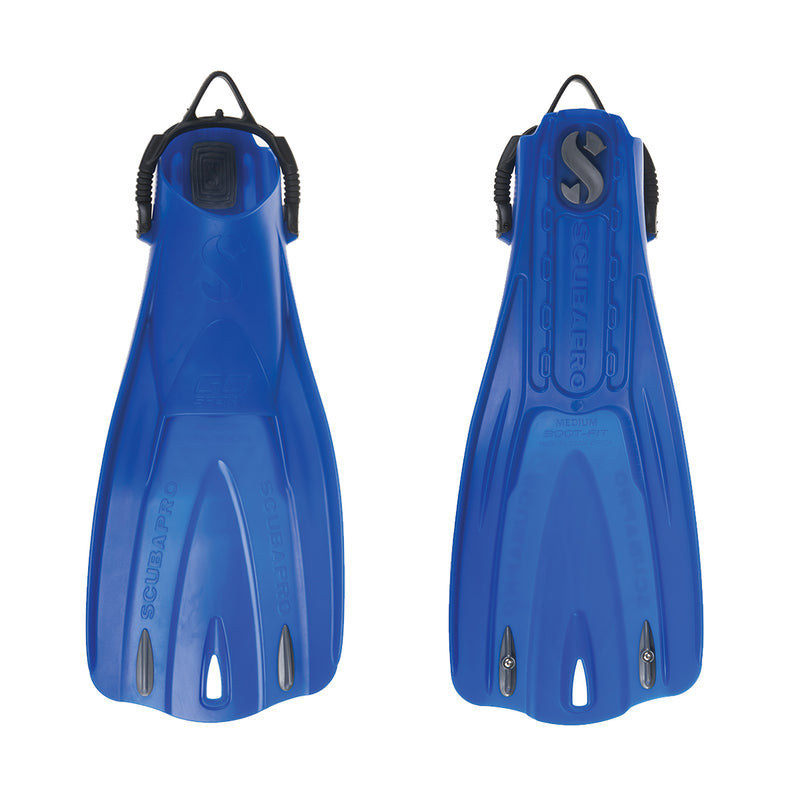 Open Box ScubaPro GO Sport Dive Fins, Blue, Size: Small - DIPNDIVE