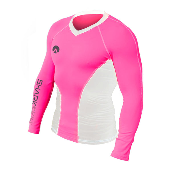 Open Box Sharkskin Performance Pro Top Long Sleeve-Large Pink - DIPNDIVE