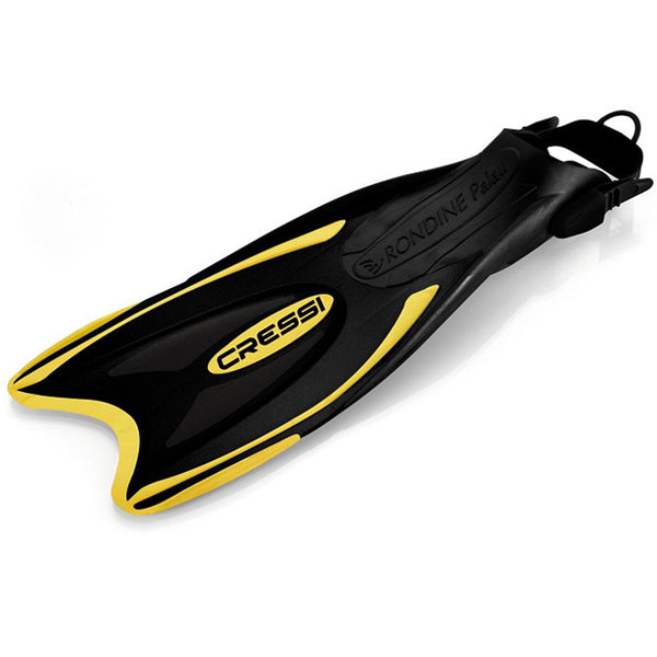 Used Cressi Palau Open Heel Fins-Yellow-Medium/Large US Man 8.5-11 / Lady 9.5-12 - DIPNDIVE