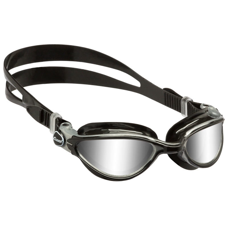 Cressi Thunder Professional Adult Swim Goggles with Wide View Ergonomic Anti-Scratch Lens - DIPNDIVE