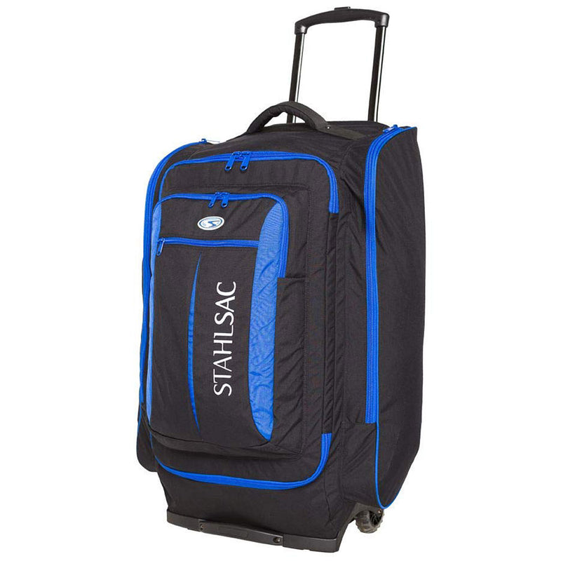 Open Box Stahlsac by Bare Caicos Cargo Pack Roller Duffel (Black/Blue) - DIPNDIVE