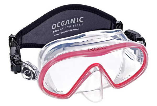 Used Oceanic Accent Mini Women's Fit Diving Mask - Pink - DIPNDIVE