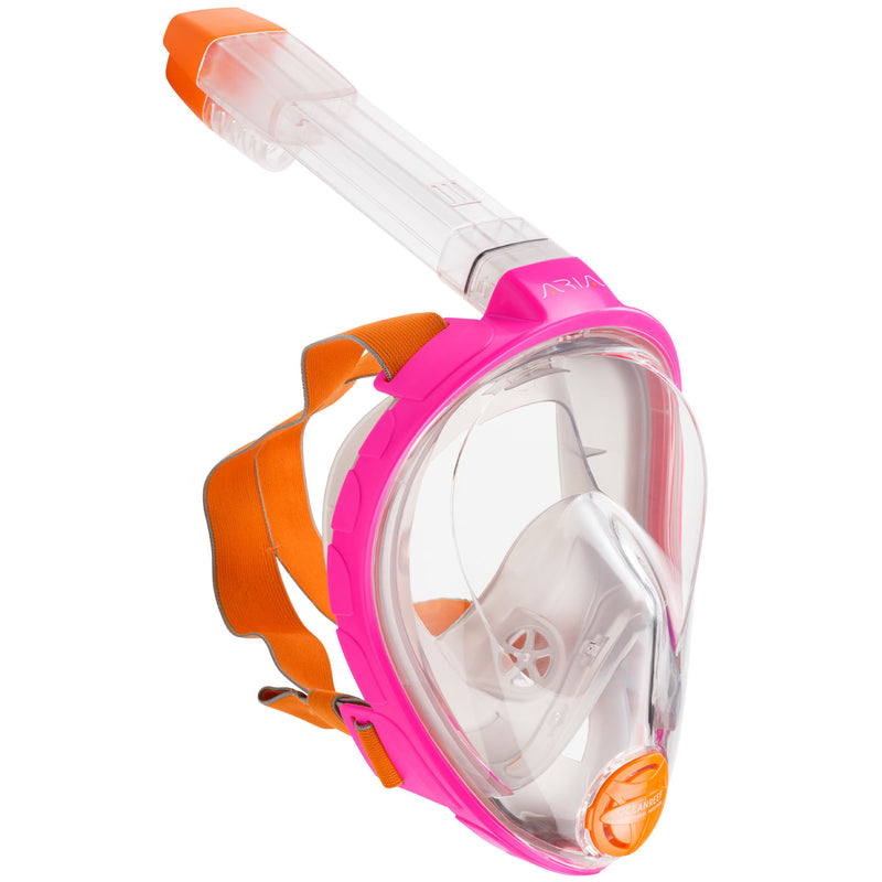 Used Ocean Reef Aria Full Face Snorkel Mask-Pink-SMMD - DIPNDIVE