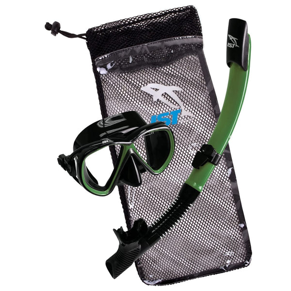 Used IST Snorkeling Combo Set for Kids - Black / Green - DIPNDIVE