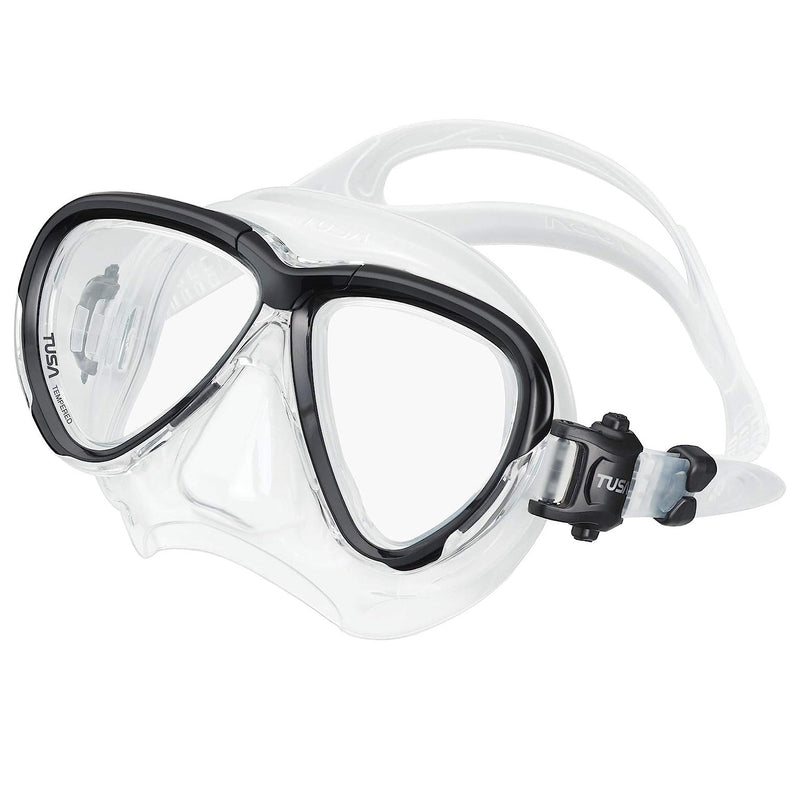Open Box Tusa Intega Scuba Diving Mask - Black - DIPNDIVE