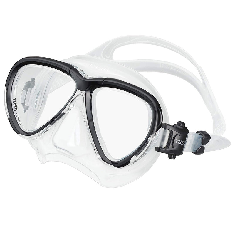 Used Tusa Intega Scuba Diving Mask - Black - DIPNDIVE