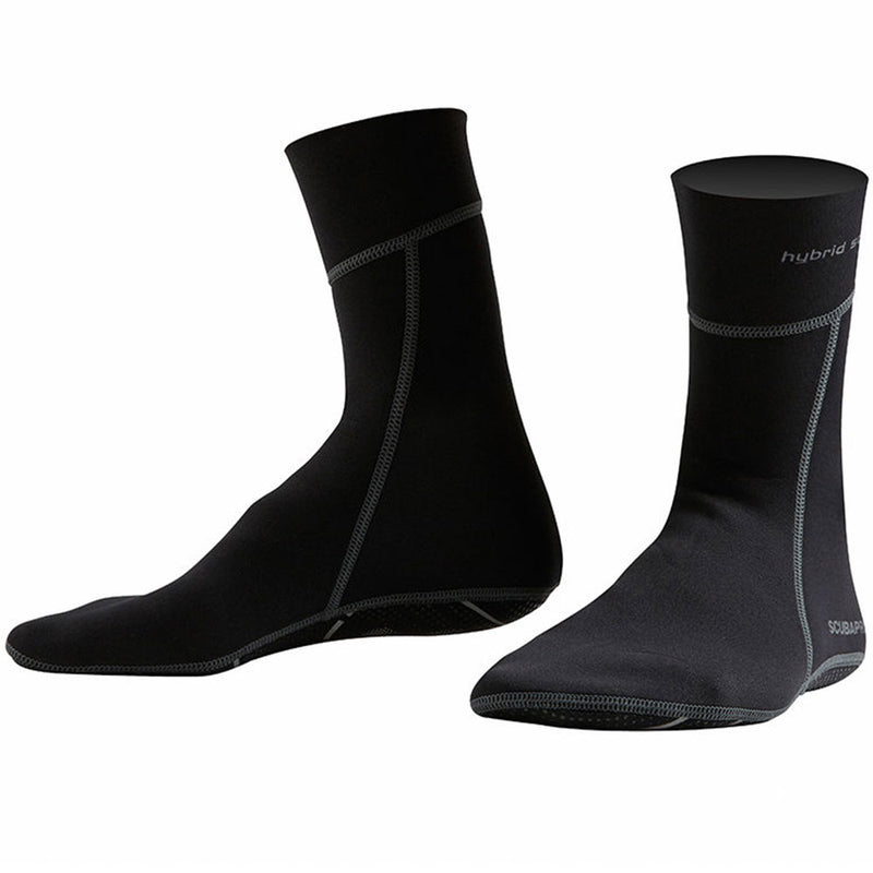 Open Box ScubaPro Hybrid Socks With Non - Slip Sole - Black - X-Small - DIPNDIVE