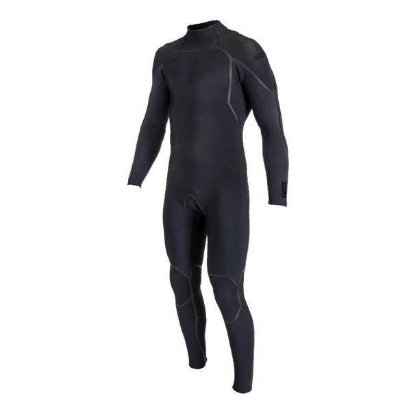 Open Box O'Neill 4/3mm Hyperfreak Fire Back Zip Full Wetsuit-Black/Black-Medium Short - DIPNDIVE