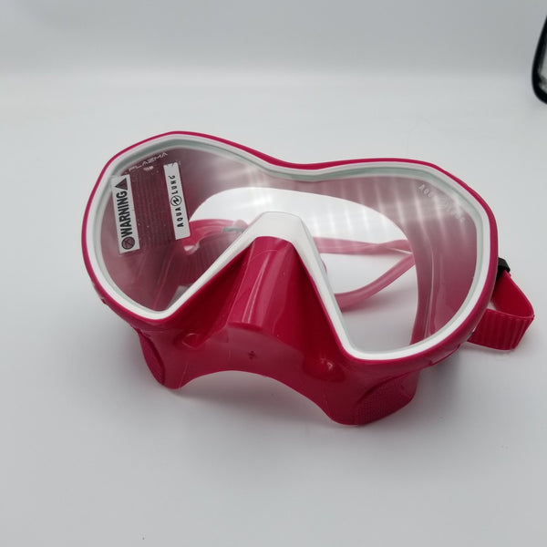 Used Aqua Lung Plazma Frameless Panoramic Diving Mask - Pink/White - DIPNDIVE