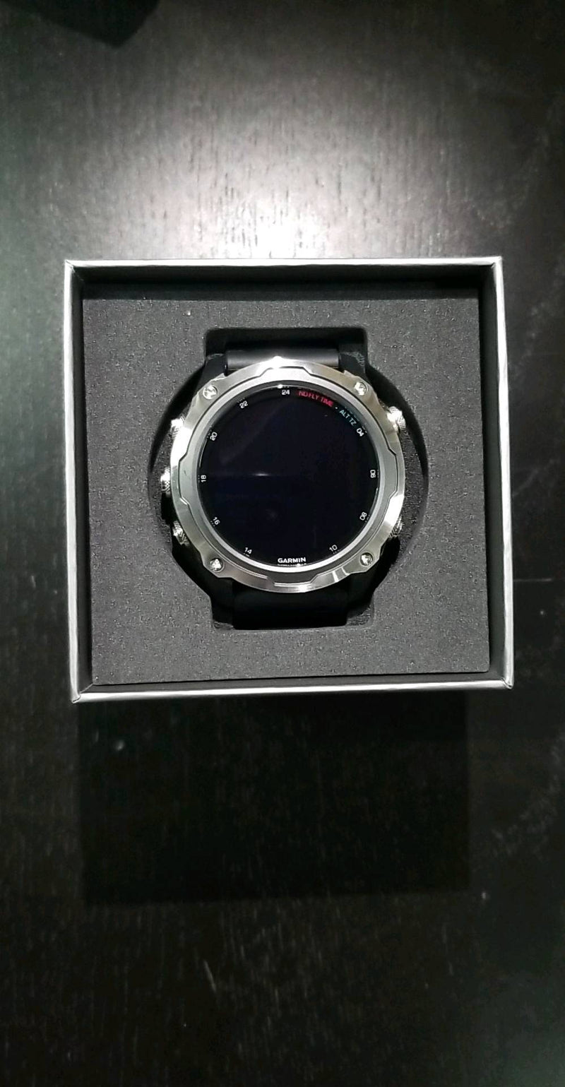 Open Box Garmin Descent Mk2 Stainless Steel with Black Band - DIPNDIVE