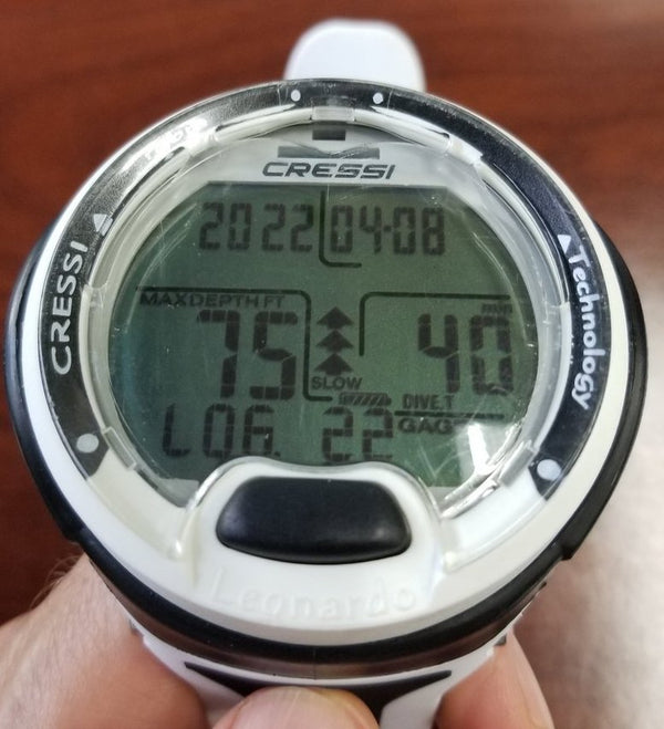 Cressi Leonardo Dive Computer Watch -White / Black (Used) - DIPNDIVE