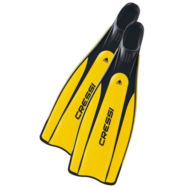 Open Box Cressi Pro Star Full Foot Fins, Yellow, Size: 37/38 - DIPNDIVE