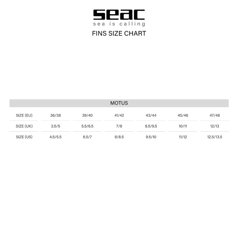 Seac Motus Long Freediving and Spearfishing Fins