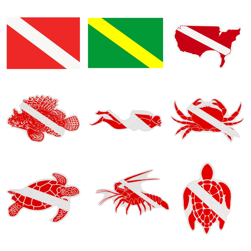 8x4 Sticker Die Cut Vinyl Sticker Trident Graphic Ocean Large Die Cut Scuba Sticker ...