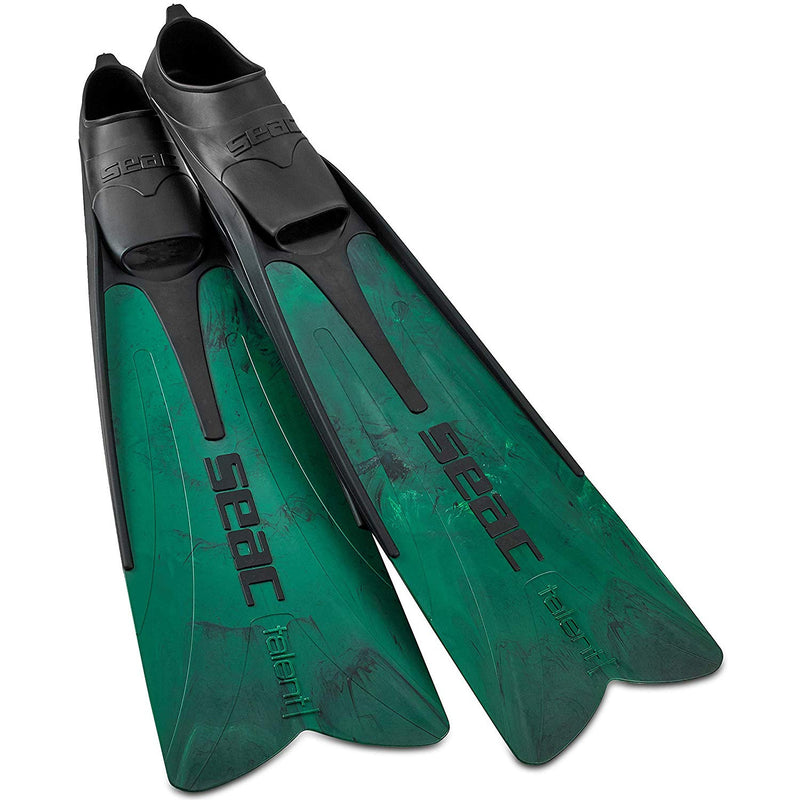 Used Seac Talent Camo Medium-Long Blade Fins - Camo Green, Size: 8-8.5 (41/42) - DIPNDIVE