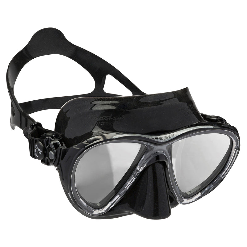Open Box Cressi Diving Big Eyes Evolution Mask Black/HD Mirrored Lenses - DIPNDIVE